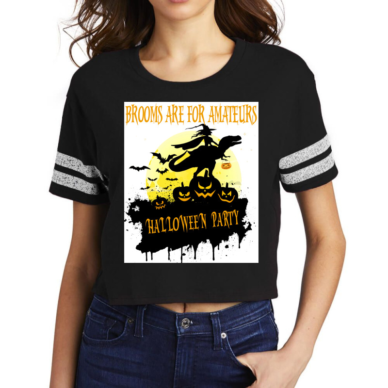 Funny Brooms Are For Amateurs Shirtnew Witch Dinosaur Halloween Tee Sh Scorecard Crop Tee by yepiztjdempsyxyq | Artistshot