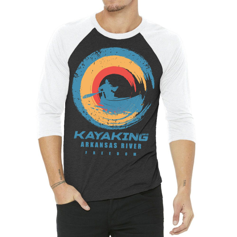 Arkansas River Kayak Adventure 3/4 Sleeve Shirt by ternacanuda | Artistshot