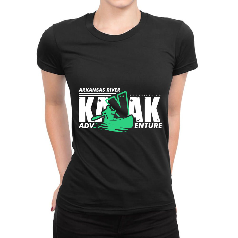 Arkansas River Kayak Adventure-xq8vf Ladies Fitted T-Shirt by ternacanuda | Artistshot