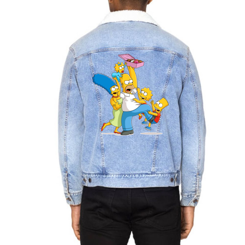 Homer Family The Simps0nszzz Clothes Unisex Sherpa-lined Denim Jacket | Artistshot