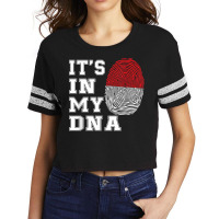 It's In My Dna Java Proud Gift Indonesia Flag T Shirt Scorecard Crop Tee | Artistshot