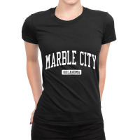 Marble City Oklahoma Ok Vintage Athletic Sports Design Tank Top Ladies Fitted T-shirt | Artistshot