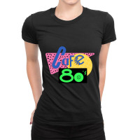 Back To The Future Cafe 80s Shirt - Most Accurate Clean Vector Art!! Ladies Fitted T-shirt | Artistshot