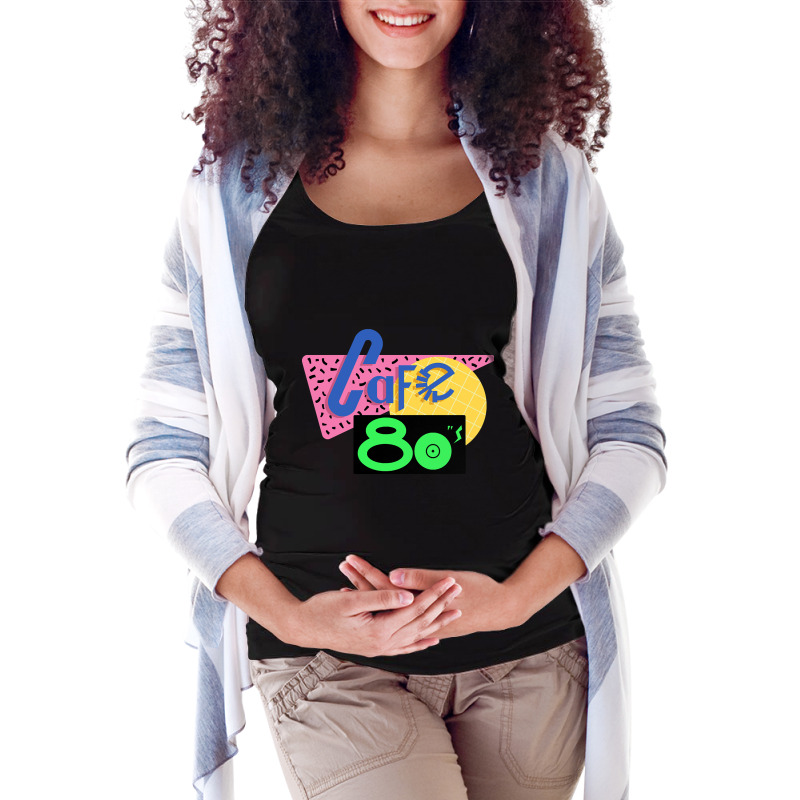 Back To The Future Cafe 80s Shirt - Most Accurate Clean Vector Art!! Maternity Scoop Neck T-shirt by kundalinitrampled75 | Artistshot