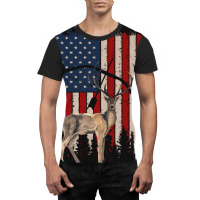 American Deer Hunting Bow Hunter Flag Graphic T-shirt | Artistshot