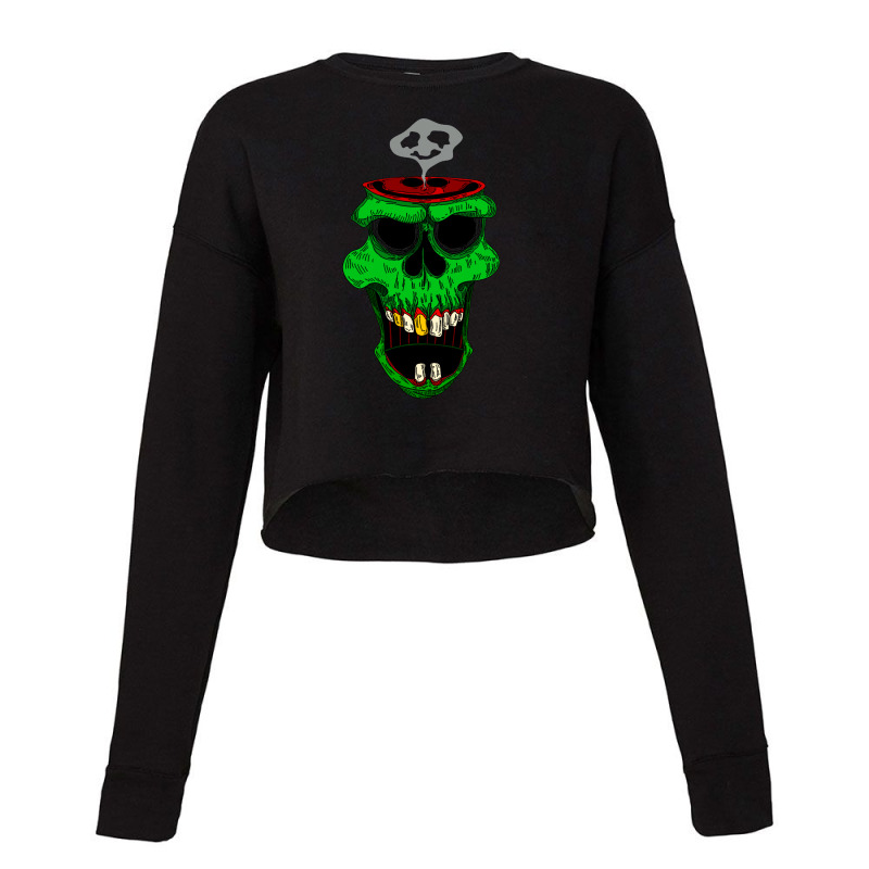 Skull Smile Cropped Sweater by mysticalbrain | Artistshot