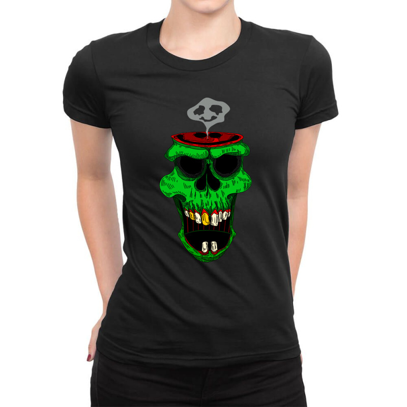 Skull Smile Ladies Fitted T-Shirt by mysticalbrain | Artistshot