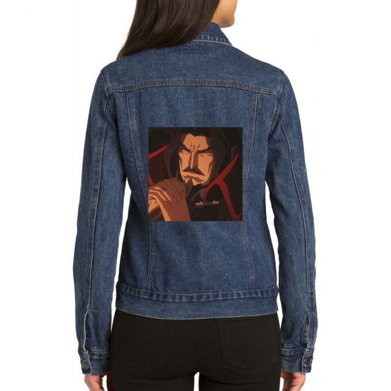 Castlevania Dracula Art Work Perfect Gift Ladies Denim Jacket by ordastlaki | Artistshot