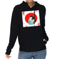 Geisha Combing Her Hair 1920 Poster Trending Green Lightweight Hoodie | Artistshot