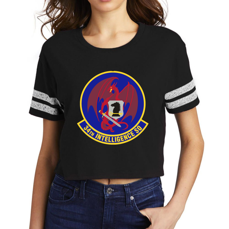 34th Intelligence Squadron (u.s. Air Force) Scorecard Crop Tee by Weasetu1379 | Artistshot