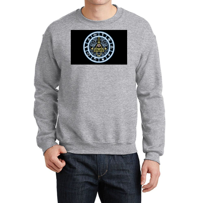 Gravity Falls Bill Cipher Wheel Poster Summer Crewneck Sweatshirt by roccionsteeleys | Artistshot