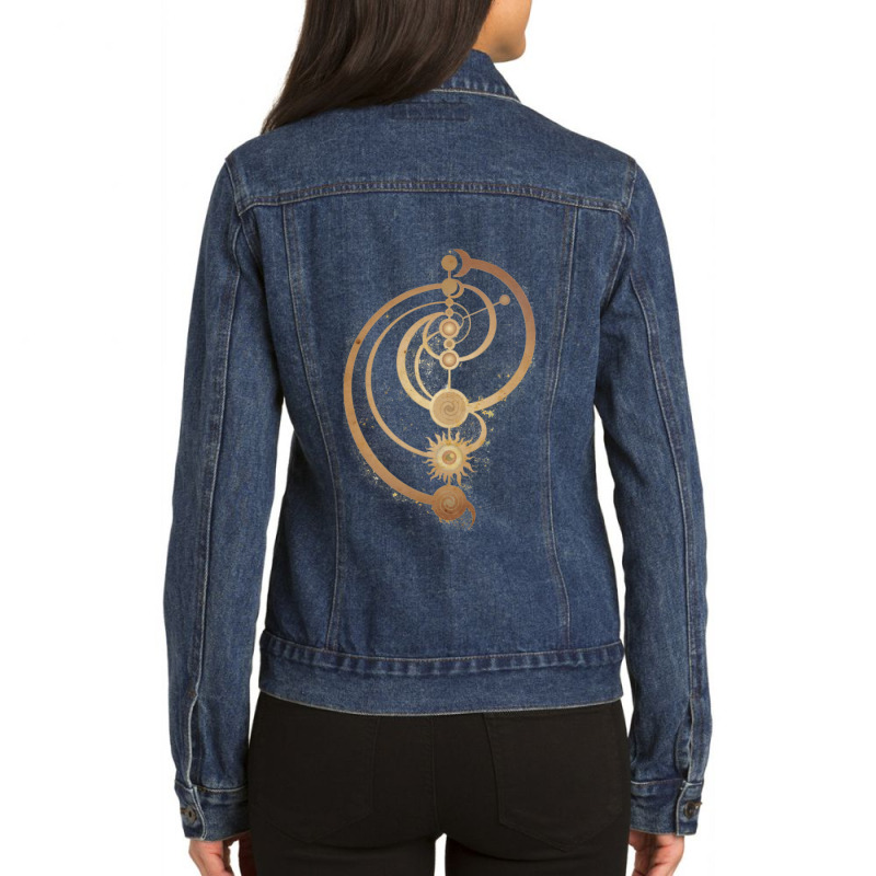 The Dark Crystal Master Time Symbol Ladies Denim Jacket by CurtisDaleCochran | Artistshot