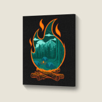 Campfire Adventure Camping Portrait Canvas Print | Artistshot