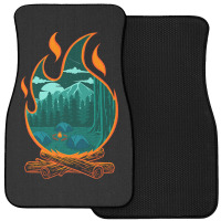 Campfire Adventure Camping Front Car Mat | Artistshot