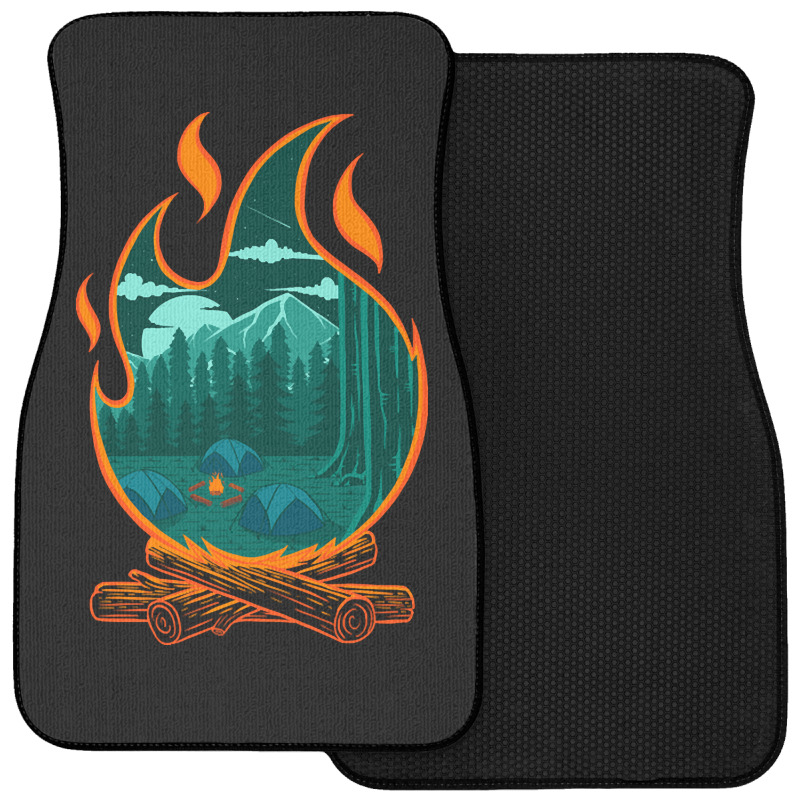 Campfire Adventure Camping Front Car Mat | Artistshot