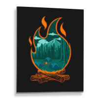 Campfire Adventure Camping Metal Print Vertical | Artistshot