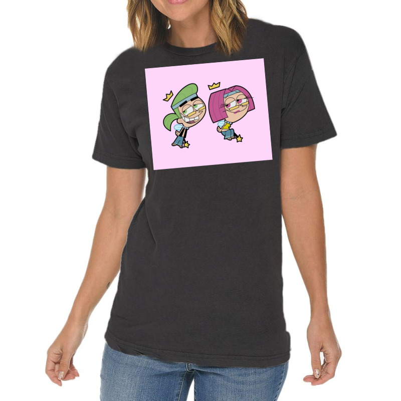 Hippie Cosmo And Wanda Poster Girl Vintage T-shirt | Artistshot