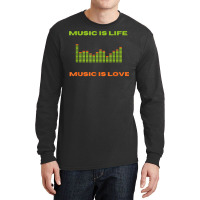 Music Is Life Music Is Love Equalizer Spectrum Analyzer T Shirt Long Sleeve Shirts | Artistshot