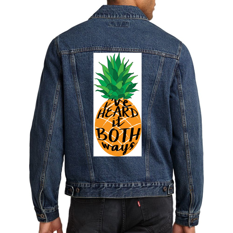 Ix27ve Heard It Both Ways Poster Girl Men Denim Jacket | Artistshot