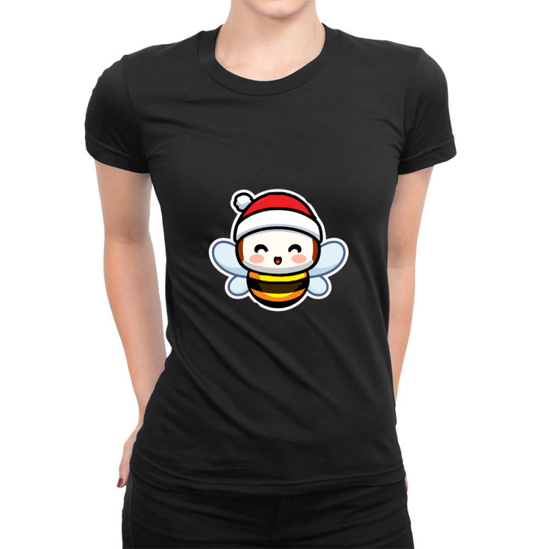 Save The Bee! Bee Christmas Ladies Fitted T-shirt | Artistshot