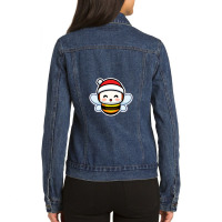 Save The Bee! Bee Christmas Ladies Denim Jacket | Artistshot