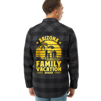 Arizona Family Vacation 2022 Gold Summer Vacation Trip Palm Trees Flannel Shirt | Artistshot