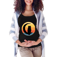 Owl Bird Vintage Retro Sunset Wild Animal Lover Design-zohfm Maternity Scoop Neck T-shirt | Artistshot