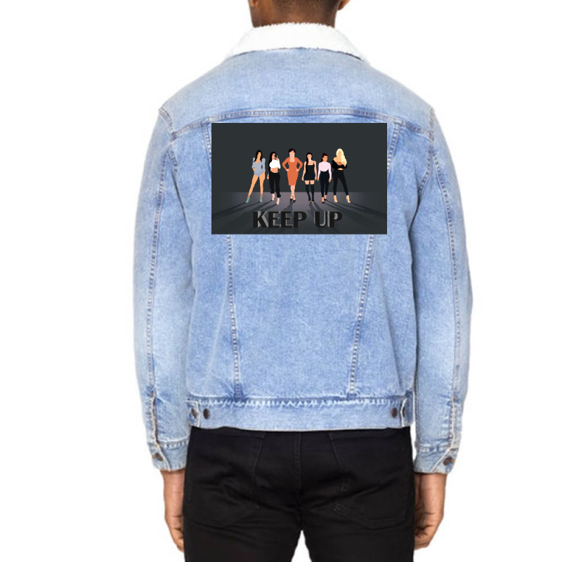 Keep Up Poster Aesthetic Unisex Sherpa-lined Denim Jacket | Artistshot