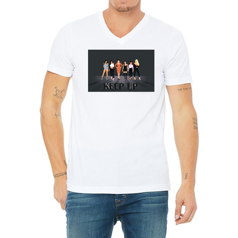 Keep Up Poster Aesthetic V-neck Tee | Artistshot