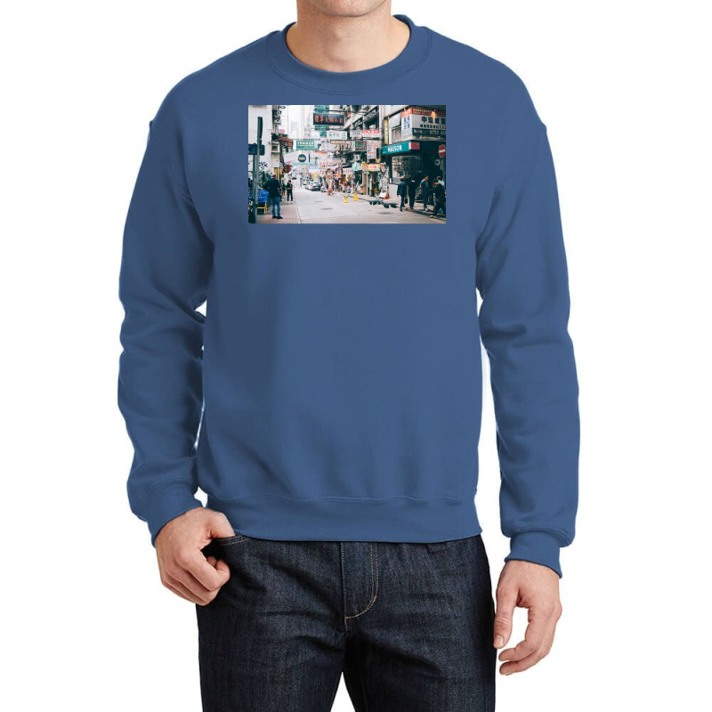 Hong Kong Vibes Feel The City Poster Hippie Crewneck Sweatshirt by gavrikashten0 | Artistshot