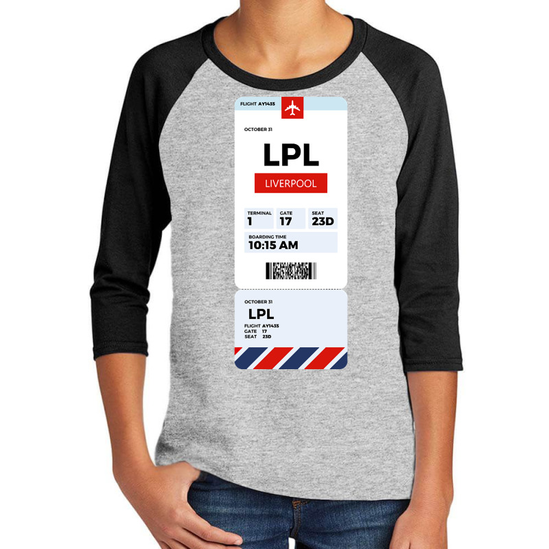 Liverpool Boarding Pass Youth 3/4 Sleeve | Artistshot