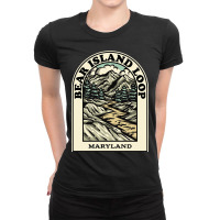 Bear Island Loop Maryland Hiking Backpacking Trail Ladies Fitted T-shirt | Artistshot