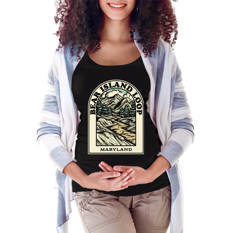 Bear Island Loop Maryland Hiking Backpacking Trail Maternity Scoop Neck T-shirt by sausagefencing57 | Artistshot