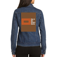 The Eric Andre Show Wex27ll Be Right Back Shirt Poster Trending Ladies Denim Jacket | Artistshot