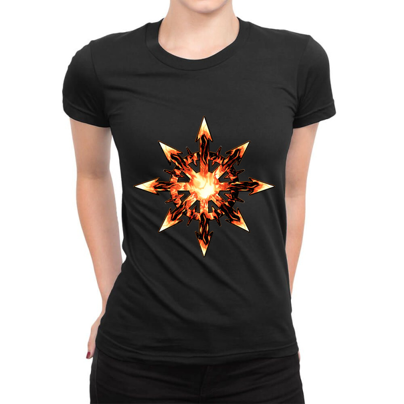 Chaos Wheel Fire Ladies Fitted T-Shirt by fencevaudeville14 | Artistshot