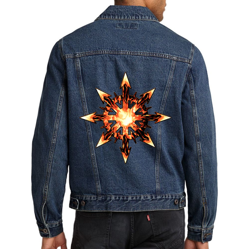 Chaos Wheel Fire Men Denim Jacket by fencevaudeville14 | Artistshot