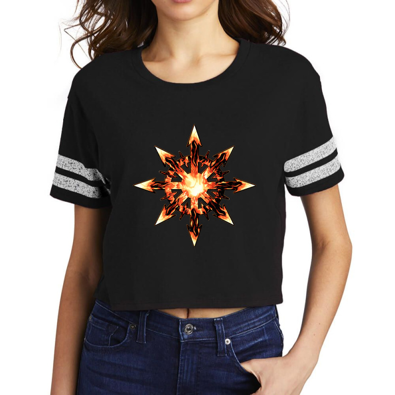 Chaos Wheel Fire Scorecard Crop Tee by fencevaudeville14 | Artistshot