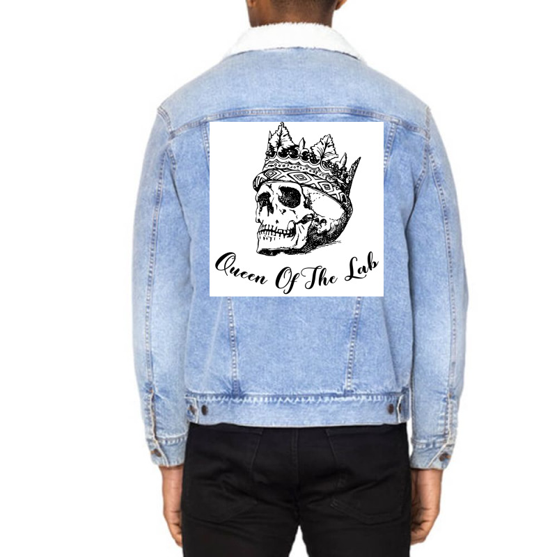 Of The Lab Bones Poster Hippie Unisex Sherpa-lined Denim Jacket | Artistshot