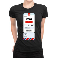 Pisa Boarding Pass Ladies Fitted T-shirt | Artistshot