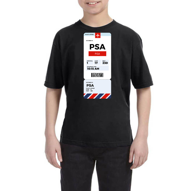 Pisa Boarding Pass Youth Tee | Artistshot