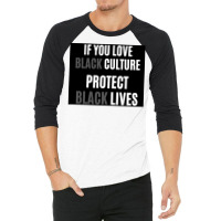 If You Love Black Culture Protect Black Lives Poster 70s 3/4 Sleeve Shirt | Artistshot