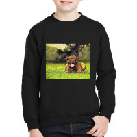 Pitbull Vibrant Painting Youth Sweatshirt | Artistshot