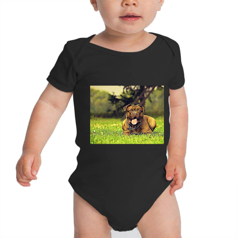 Pitbull Vibrant Painting Baby Bodysuit by saddestrent378 | Artistshot