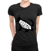 Baragon Text Silo Ladies Fitted T-shirt | Artistshot