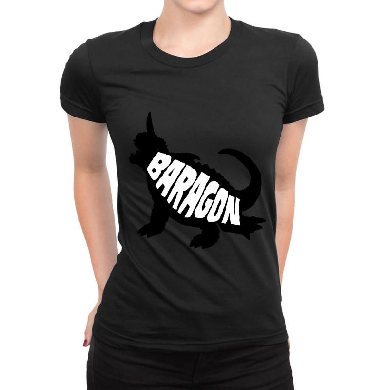 Baragon Text Silo Ladies Fitted T-Shirt by kundalinitrampled75 | Artistshot