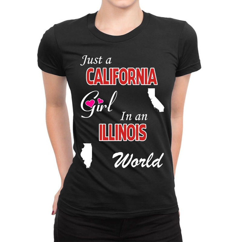 California - Illinois Ladies Fitted T-Shirt by ternacanuda251 | Artistshot