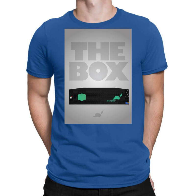 The Box By Pied Piper Poster Blue T-shirt | Artistshot