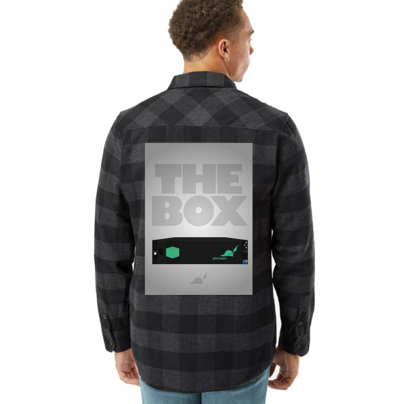 The Box By Pied Piper Poster Blue Flannel Shirt | Artistshot