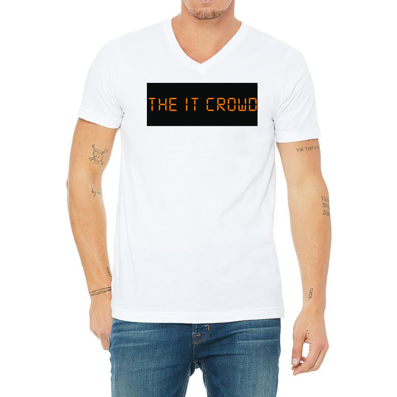 The It Crowd Poster Green V-neck Tee | Artistshot