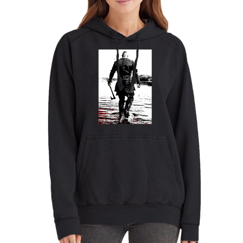 Vikings Poster Girl 70s Vintage Hoodie | Artistshot